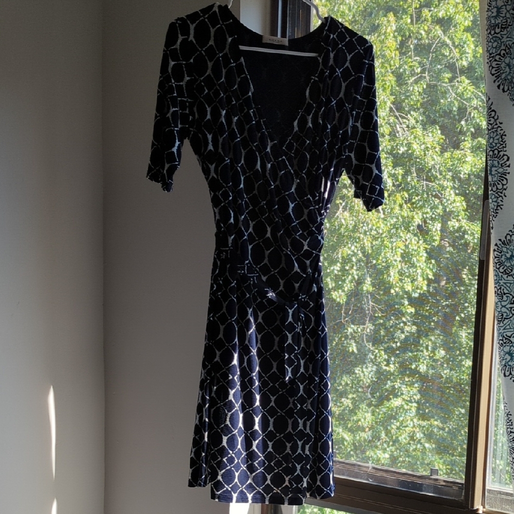 Gilli Black and White Geometric Mini Dress